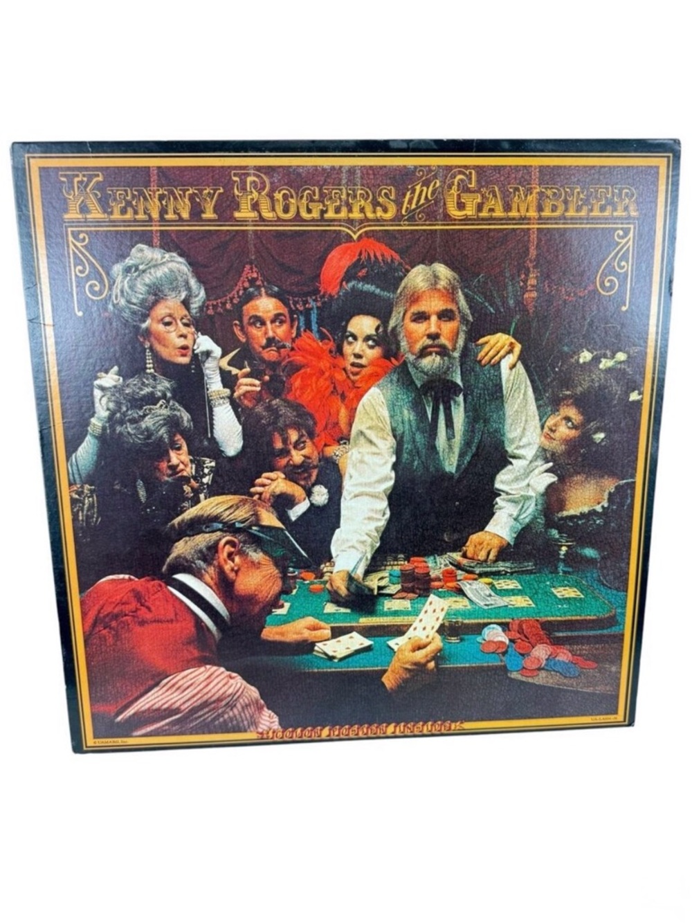 Vtg 1978 Kenny Rogers The Gambler LP Vinyl Record Poster United Artists Records